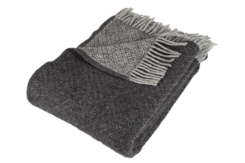 Uldplaid Thyra Dark Grey 